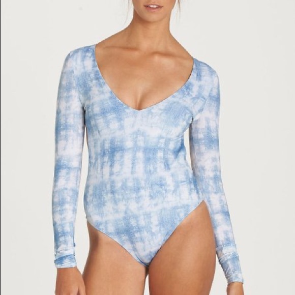 Billabong Other - Billabong Mas Olas Blue tye dye bodysuit rashguard